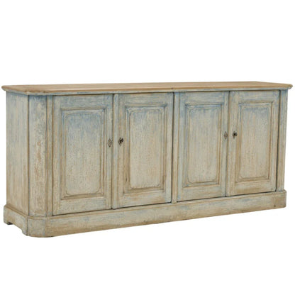 Buffet vintage bleu vieilli