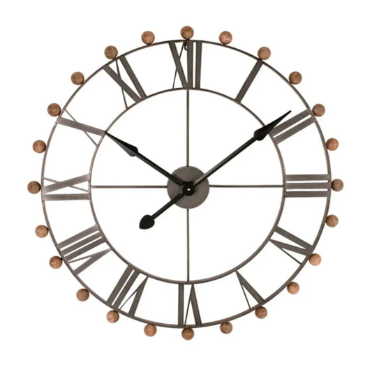 Horloge murale rustique en bronze vieilli avec chiffres romains