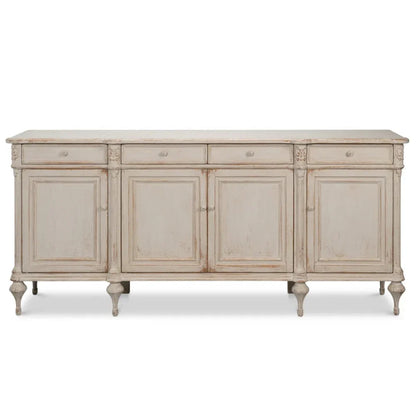 Buffet de campagne blanc vieilli Fleur