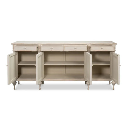 Buffet de campagne blanc vieilli Fleur