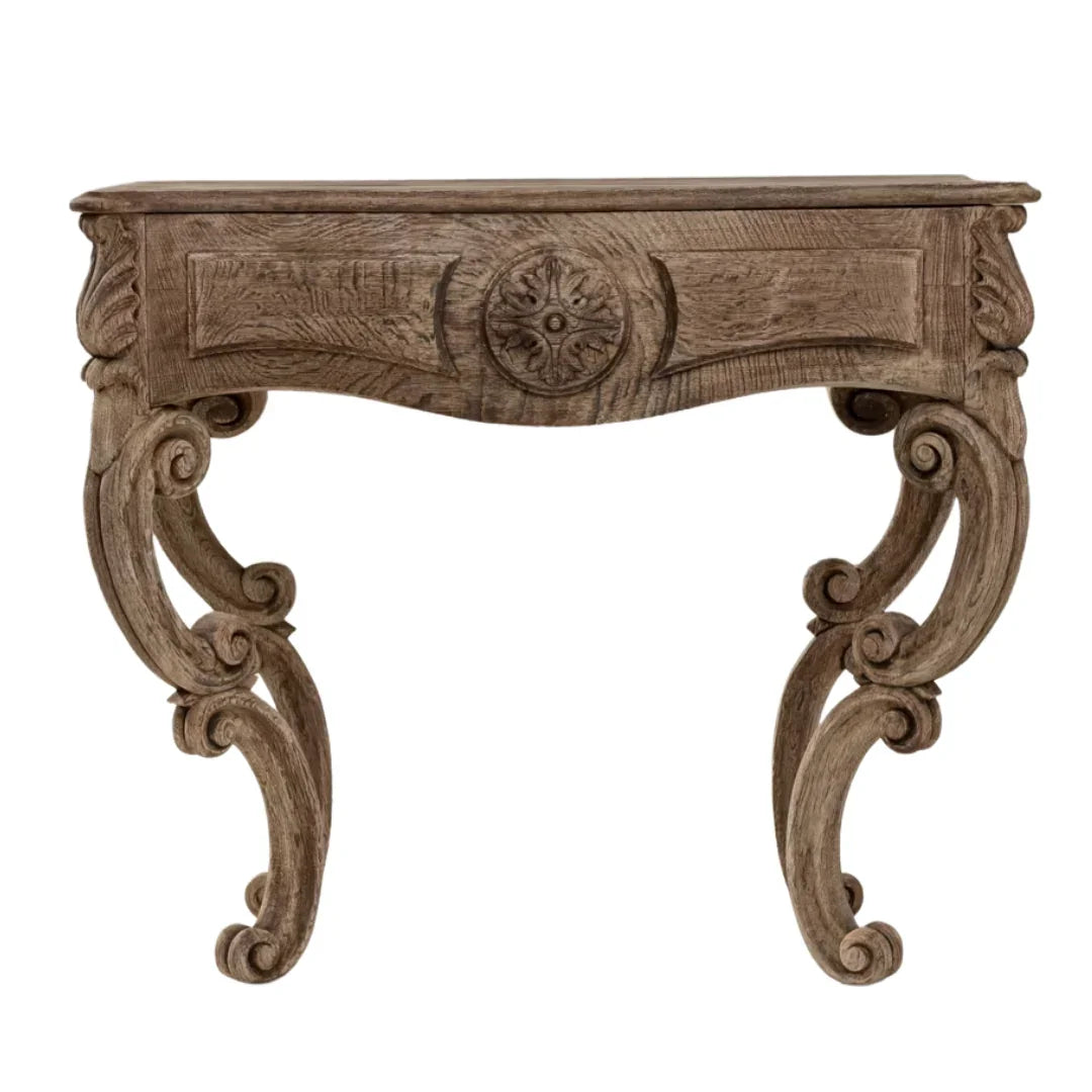 Console en bois sculpté, pièce de famille, vers 1840