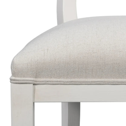 Ensemble de chaises élégantes blanches à dossier ajouré incurvé