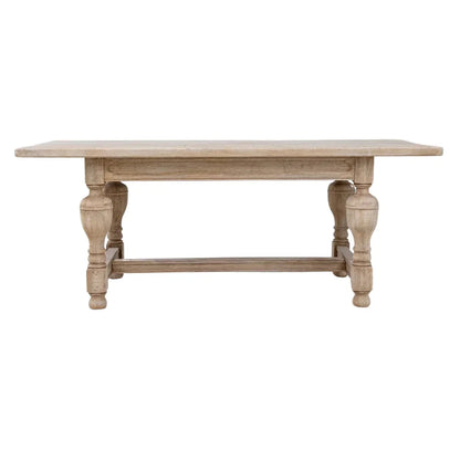 Table de salle à manger de style campagnard en chêne tourné à balustres, vers 1920