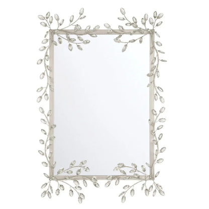 Miroir rectangulaire en cristal à motif floral