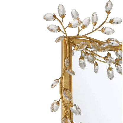 Miroir rectangulaire en cristal à motif floral