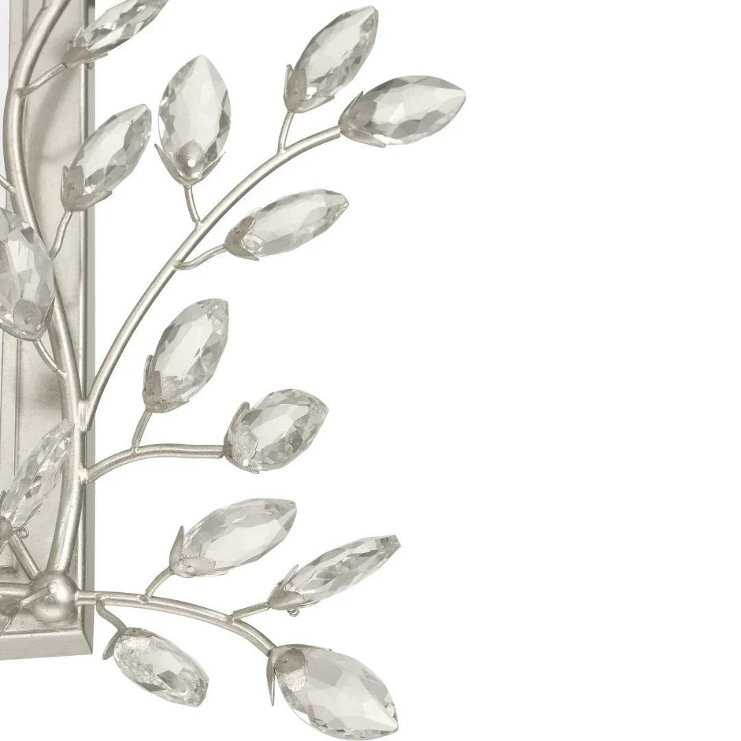 Miroir rectangulaire en cristal à motif floral