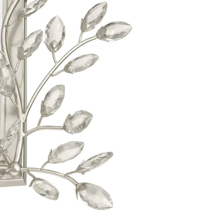 Miroir rectangulaire en cristal à motif floral