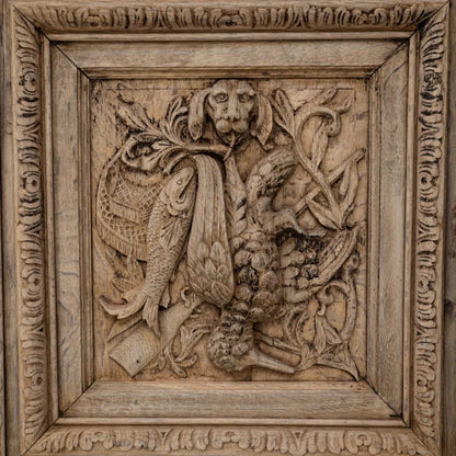 Belgique, cabinet sculpté avec vitrine, XIXe siècle, vers 1880