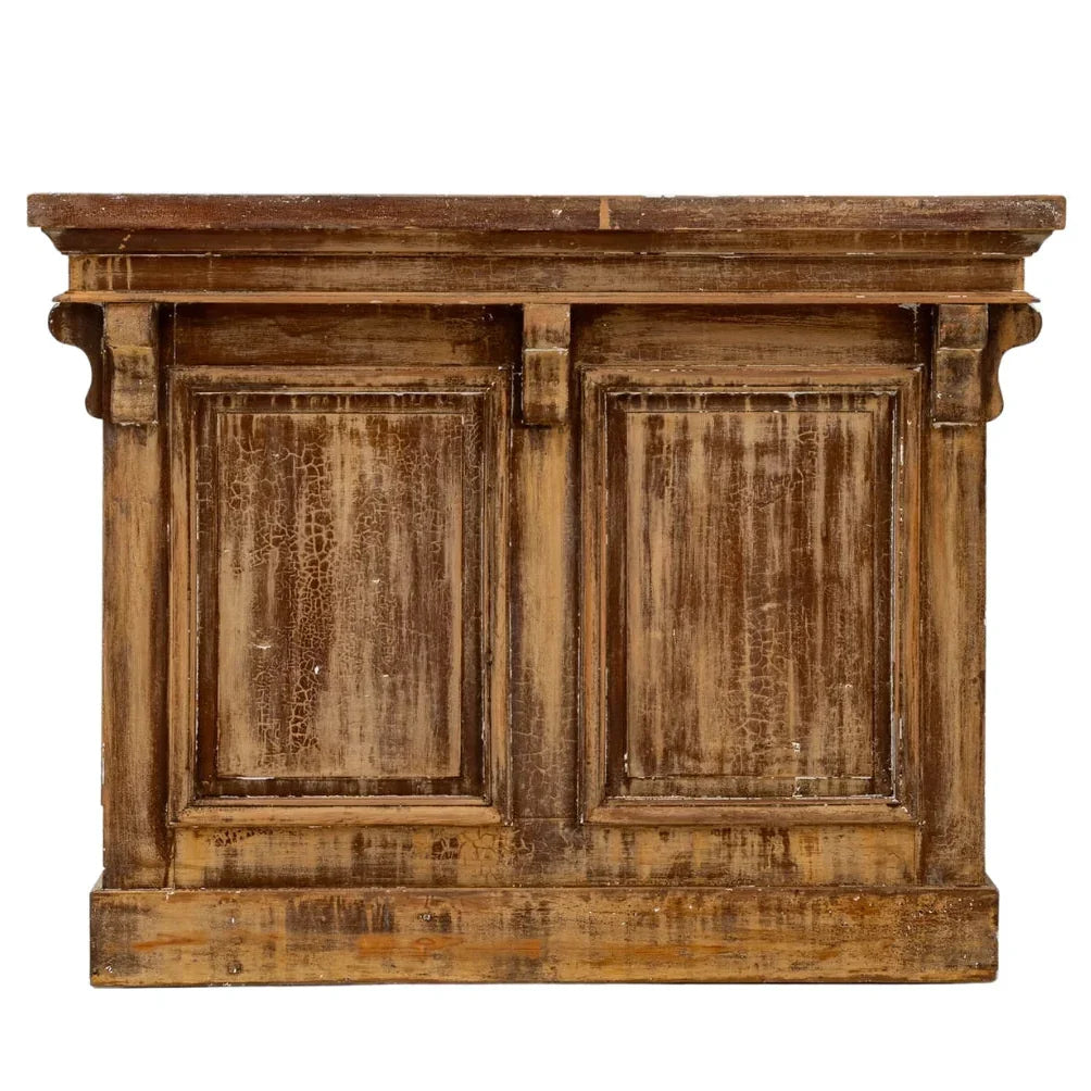 Buffet en bois patiné brun français, vers 1850