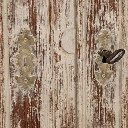 Armoire cintrée à porte en grillage à poules patiné, de style français, vers 1840