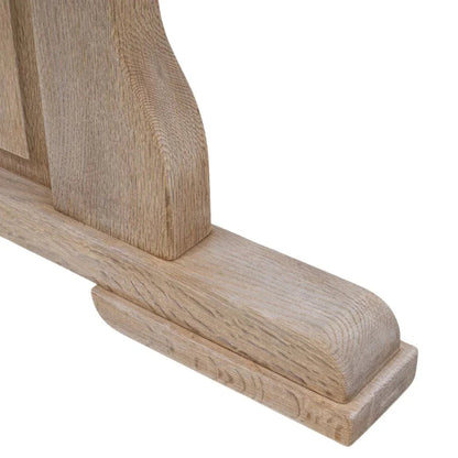 Table de salle à manger à tréteaux en chêne de style provençal français, vers 1940