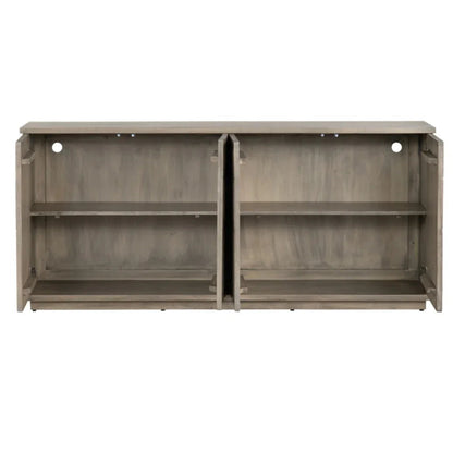 Buffet vintage en bois à motifs géométriques