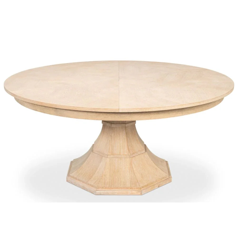 Table de salle à manger Giselle Jupe en chêne blanchi