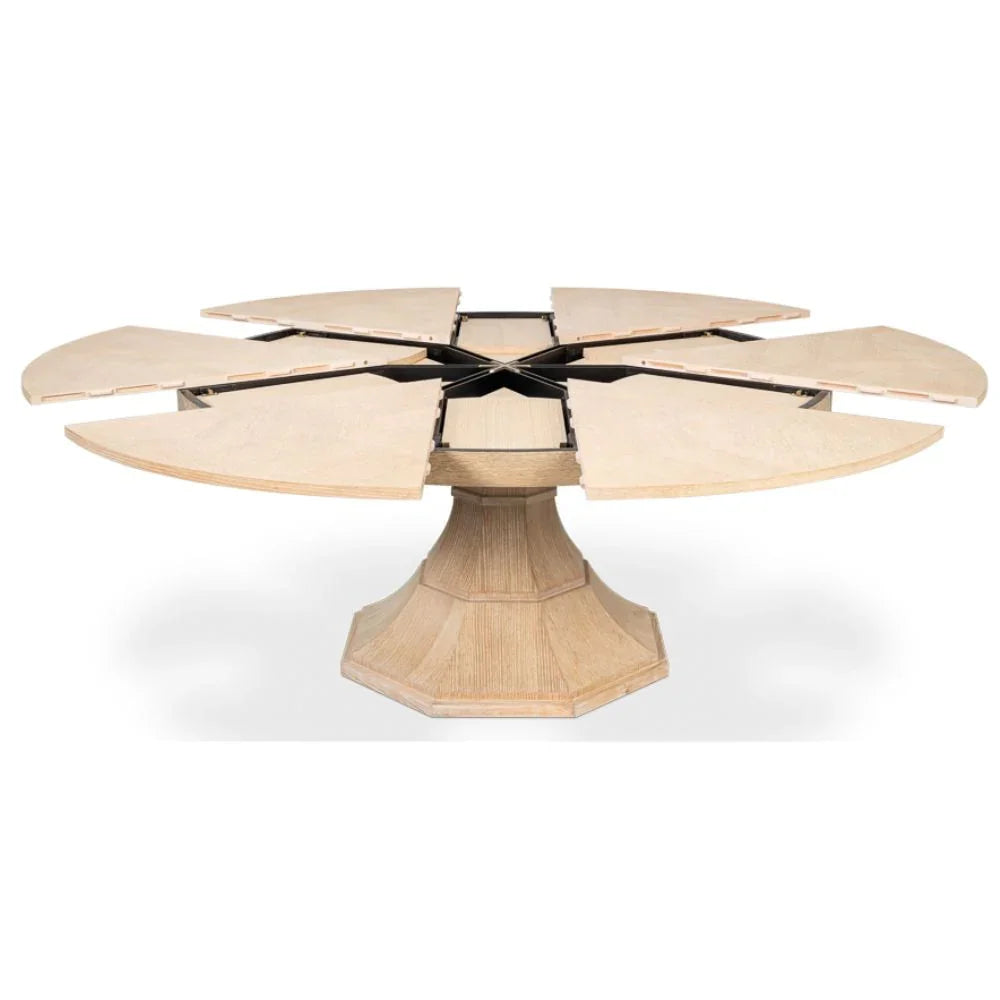 Table de salle à manger Giselle Jupe en chêne blanchi