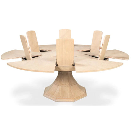 Table de salle à manger Giselle Jupe en chêne blanchi