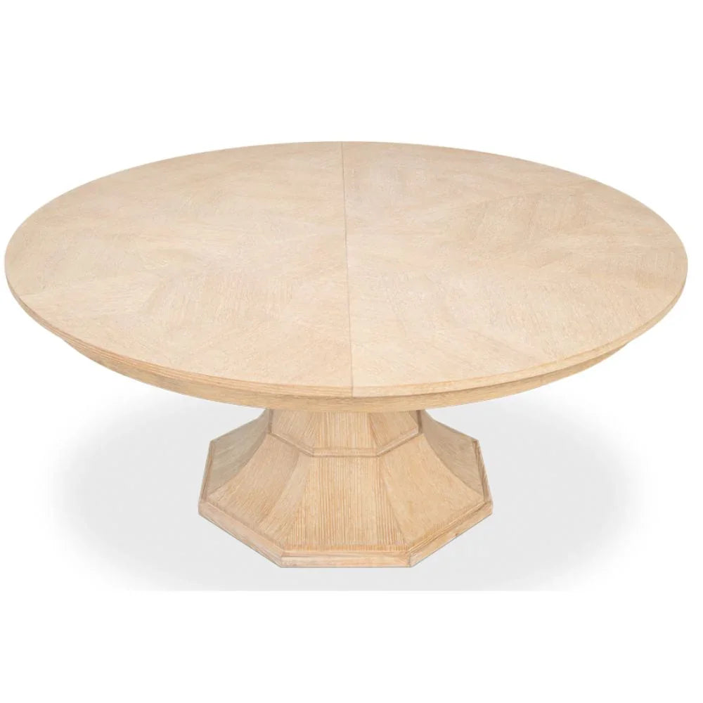 Table de salle à manger Giselle Jupe en chêne blanchi