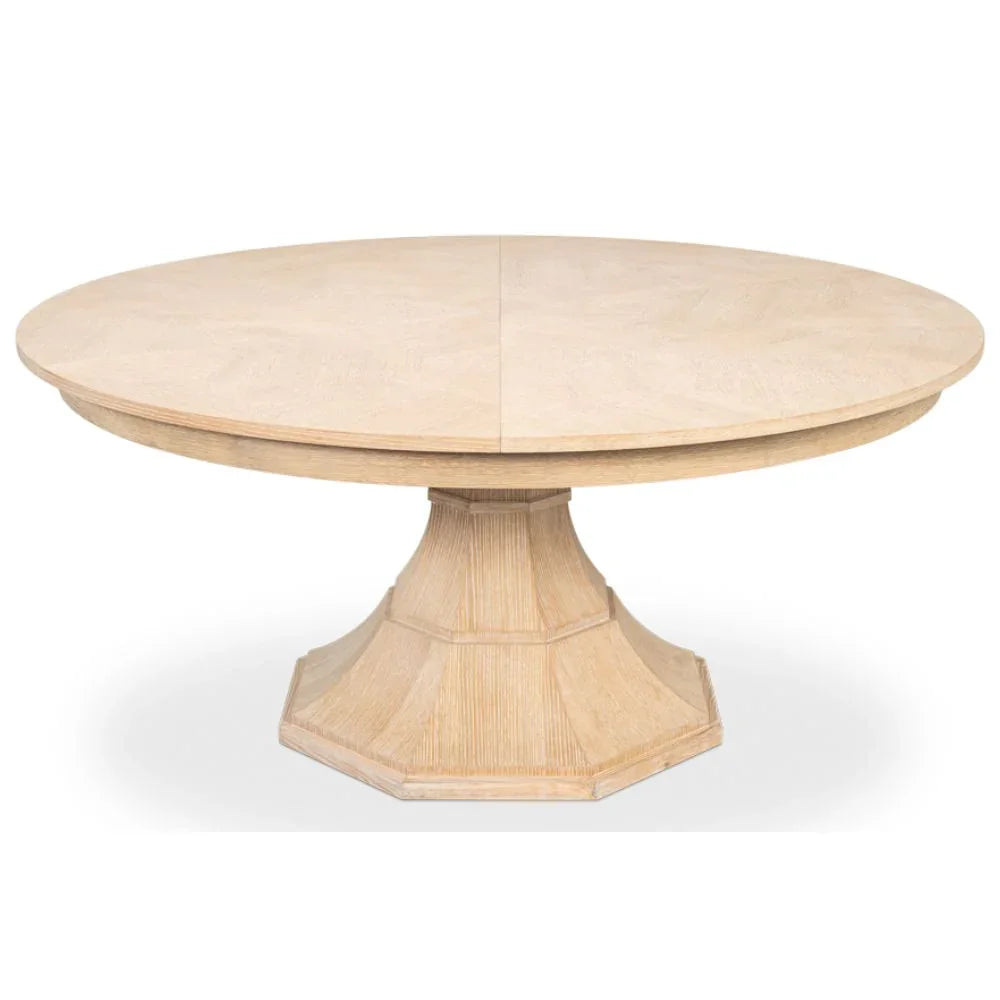 Table de salle à manger Giselle Jupe en chêne blanchi