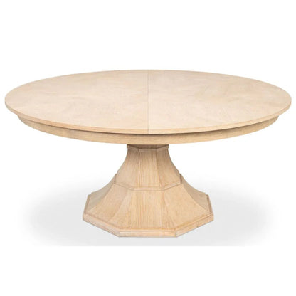 Table de salle à manger Giselle Jupe en chêne blanchi