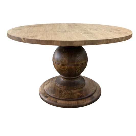Table de salle à manger ronde en bois Globe avec pied central