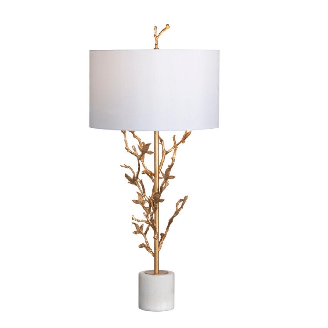 Lampe de table Branche Feuille d'Or