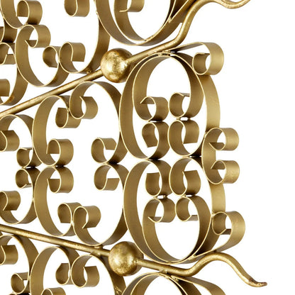 Miroir rond à effet soleil et feuille d'or