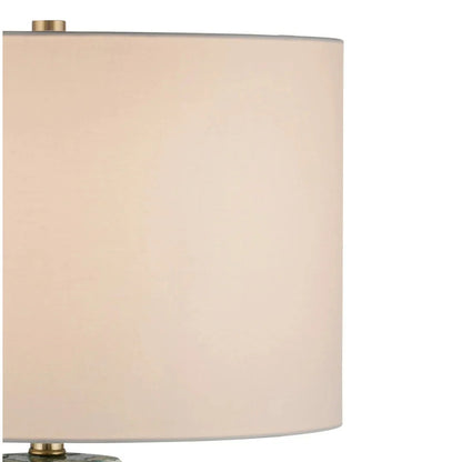 Lampe de table en céramique fumée verte