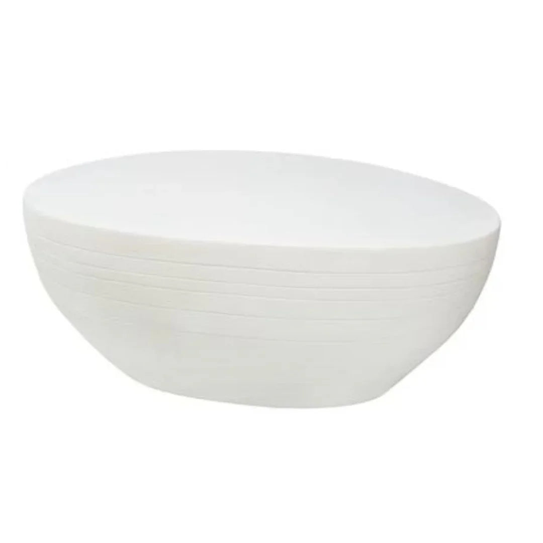 Table basse d'extérieur en béton blanc