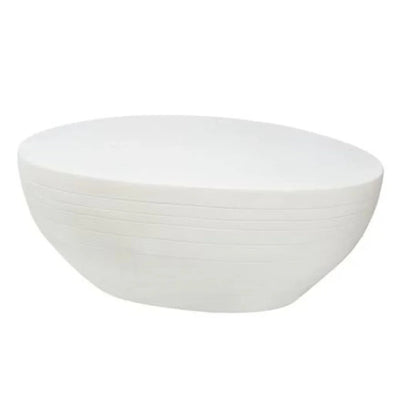 Table basse d'extérieur en béton blanc