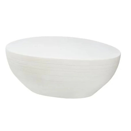 Table basse d'extérieur en béton blanc