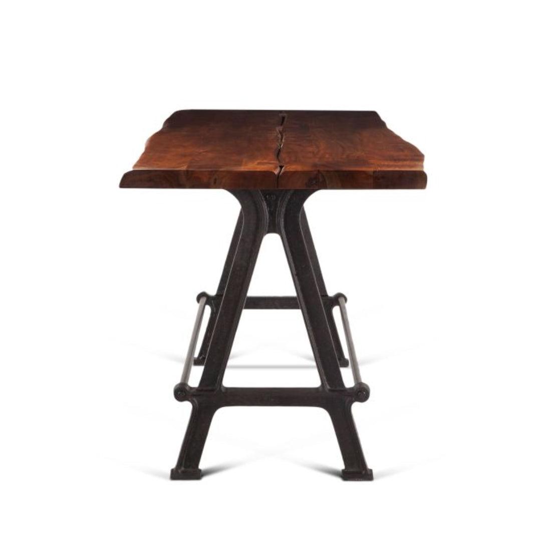 Table de salle à manger haute en acacia industriel