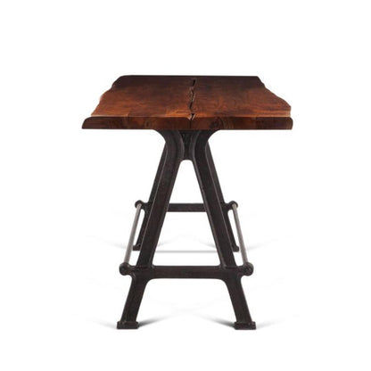 Table de salle à manger haute en acacia industriel