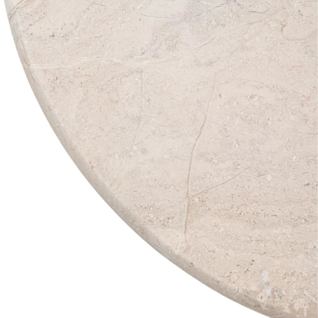 Table basse vintage en travertin italien, vers 1950