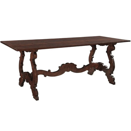 Table à manger italienne de luxe à tréteaux