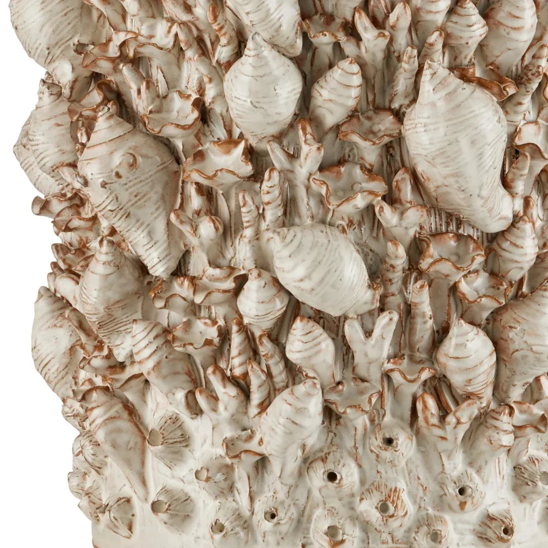 Lampe de table en coquillage ivoire de la côte