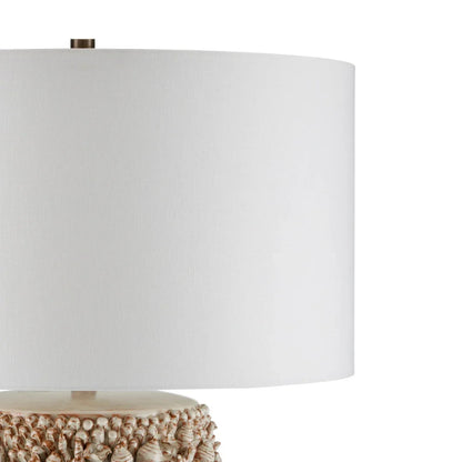 Lampe de table en coquillage ivoire de la côte