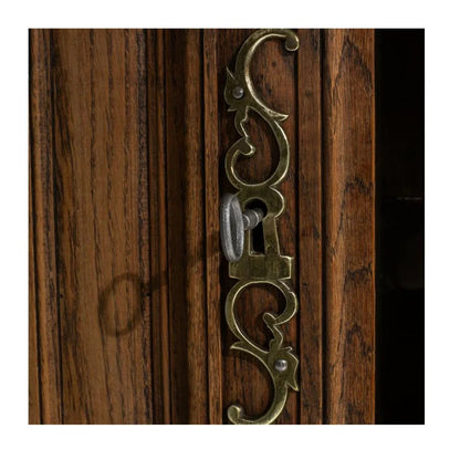 Vitrine Louis XV voûtée en chêne, vers 1820