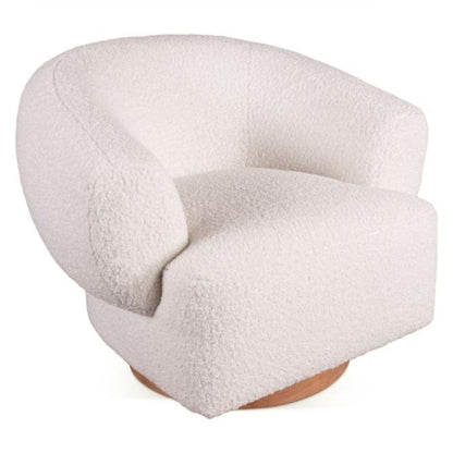 Fauteuil pivotant Luxe Cream Boucle