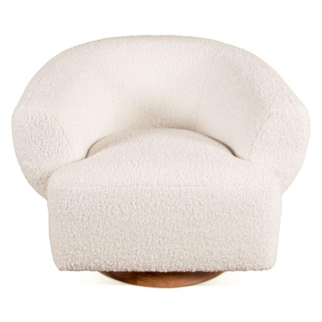 Fauteuil pivotant Luxe Cream Boucle
