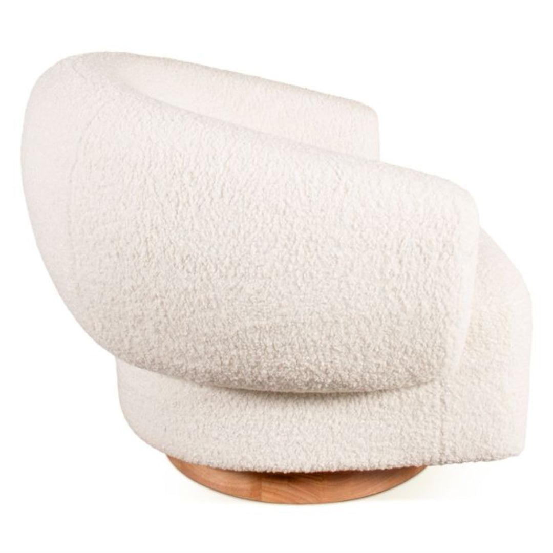 Fauteuil pivotant Luxe Cream Boucle