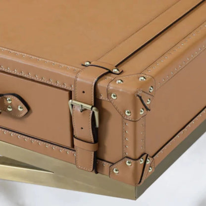 Table basse en cuir Voyager