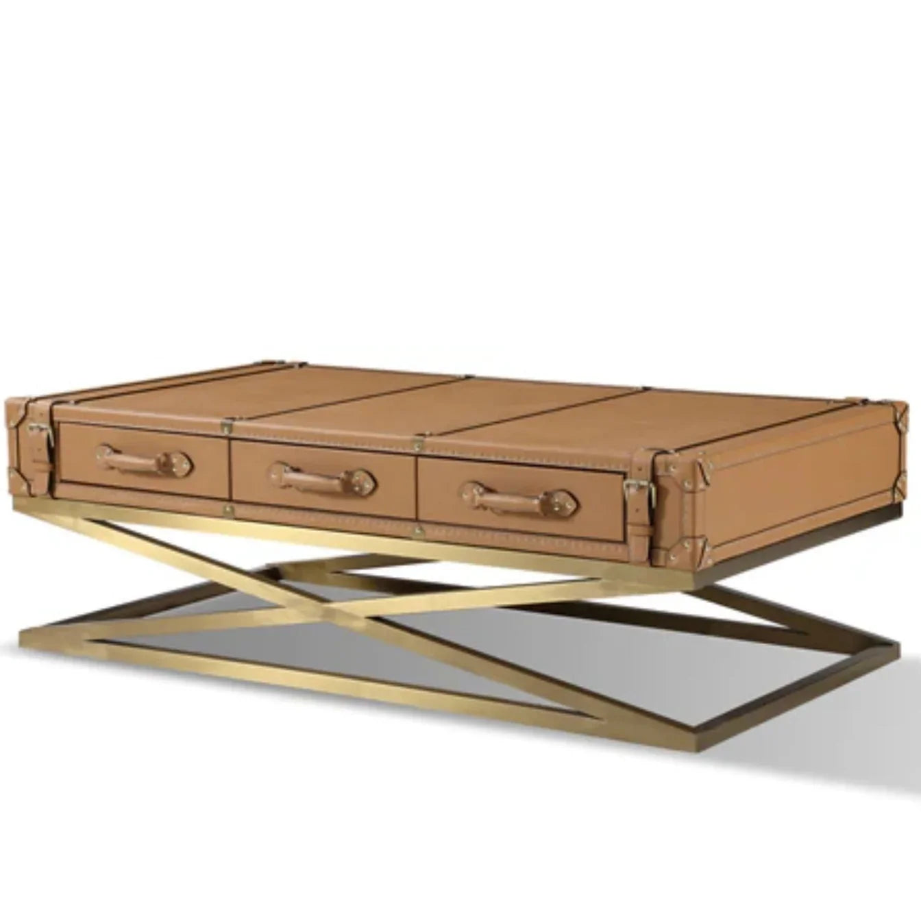Table basse en cuir Voyager