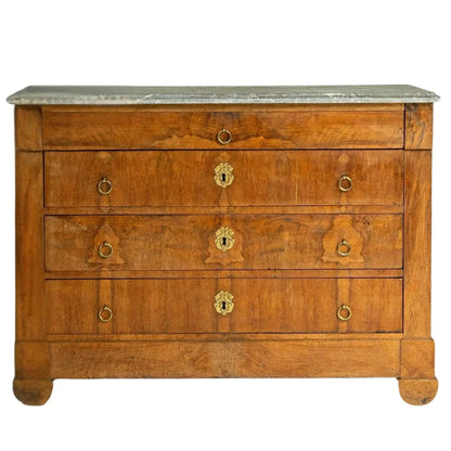 Coffre en acajou à plateau en marbre vert, vers 1880