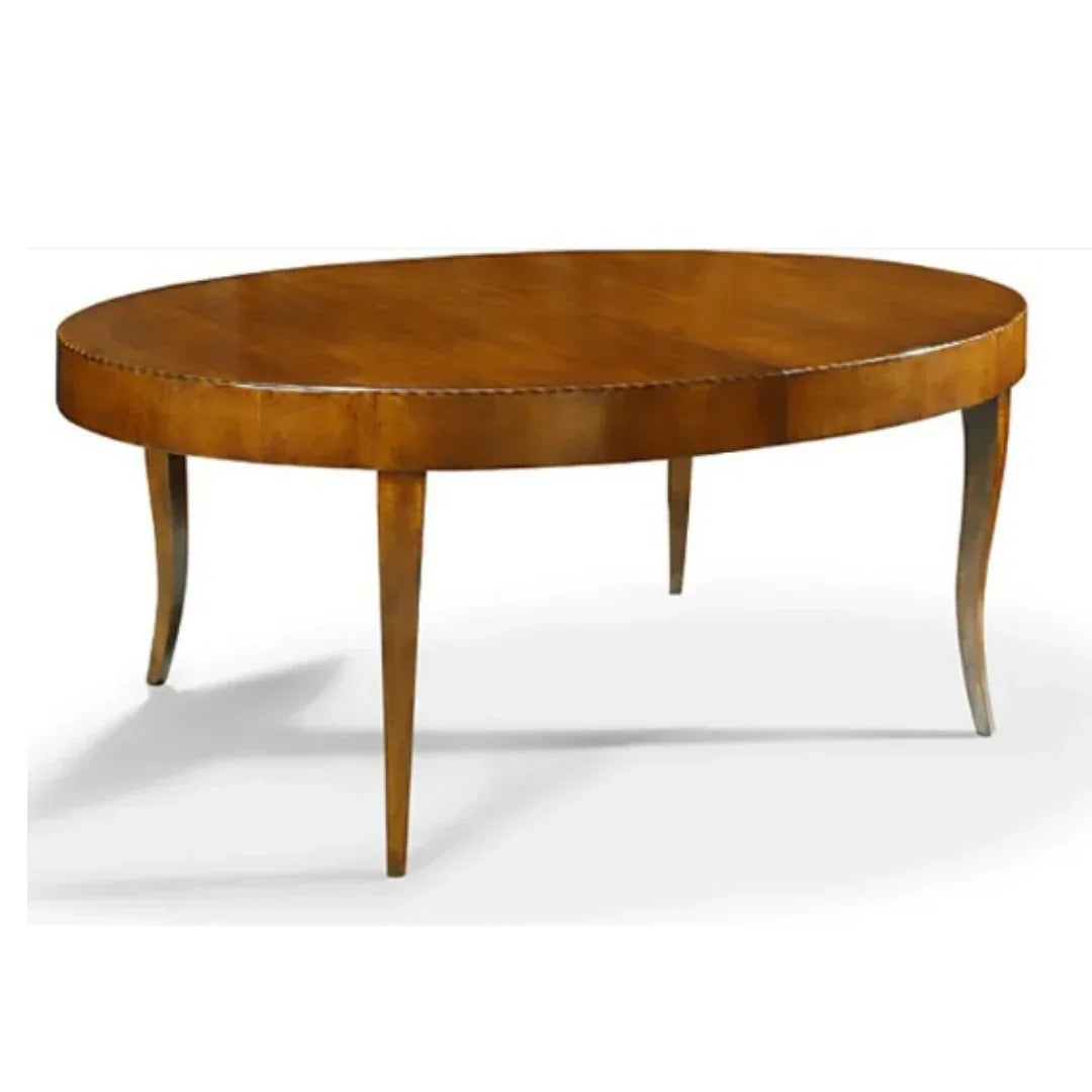 Table de salle à manger extensible ovale de luxe à pieds fuselés