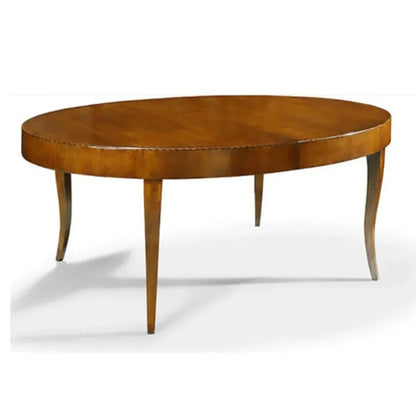 Table de salle à manger extensible ovale de luxe à pieds fuselés