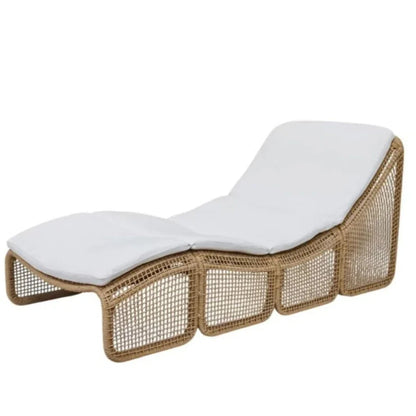 Chaise longue moderne tissée d'extérieur