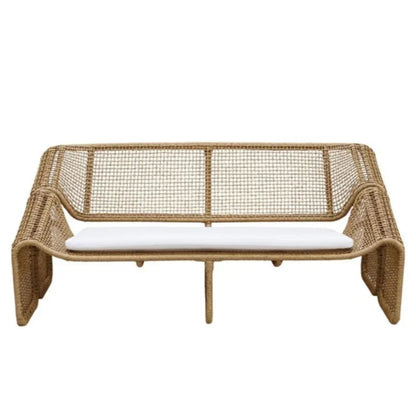 Canapé deux places moderne d'extérieur tissé