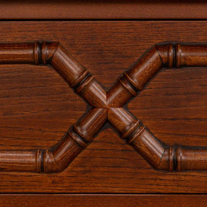 WC en bambou avec dessus en porcelaine noire