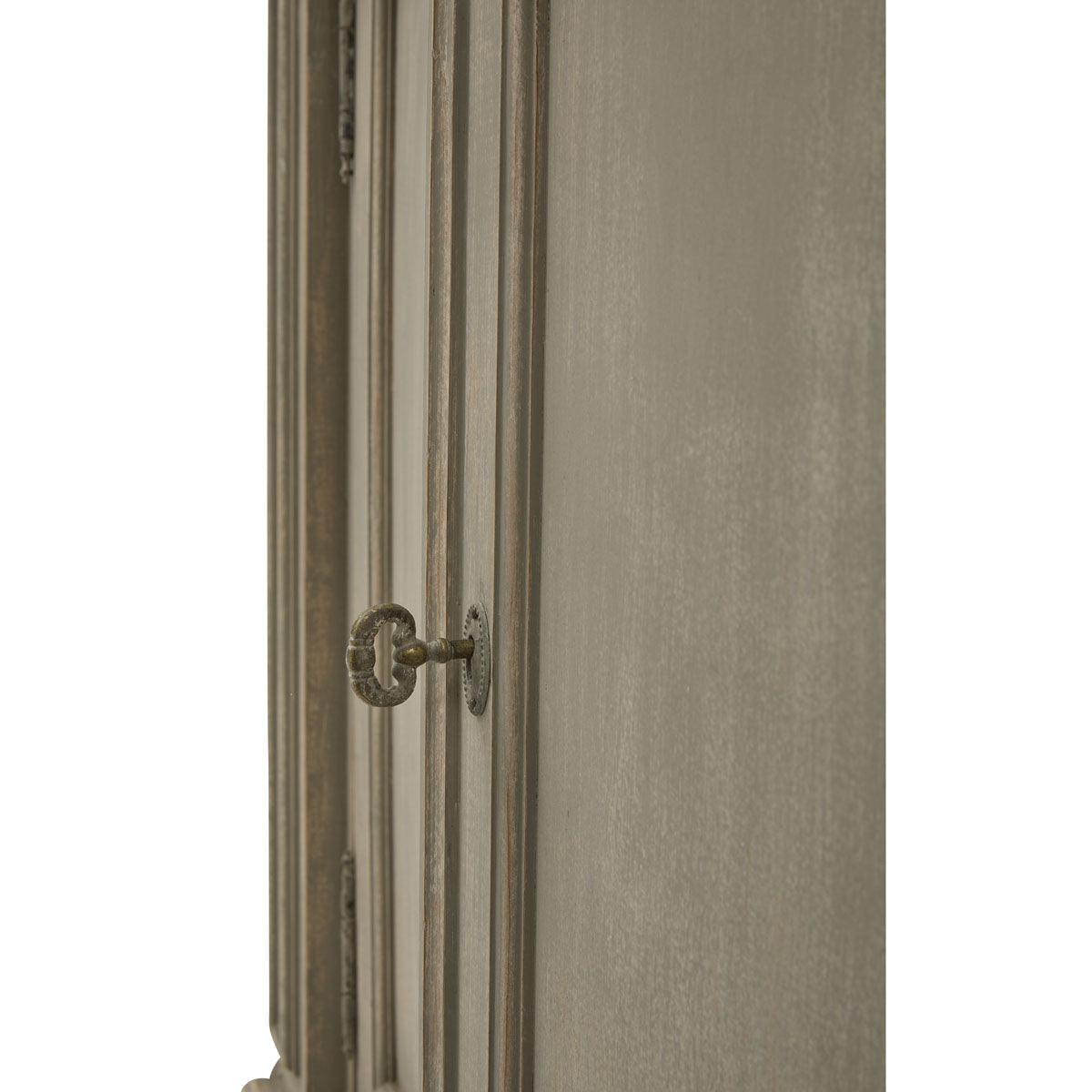 Buffet demi-lune en bois fumé naturel