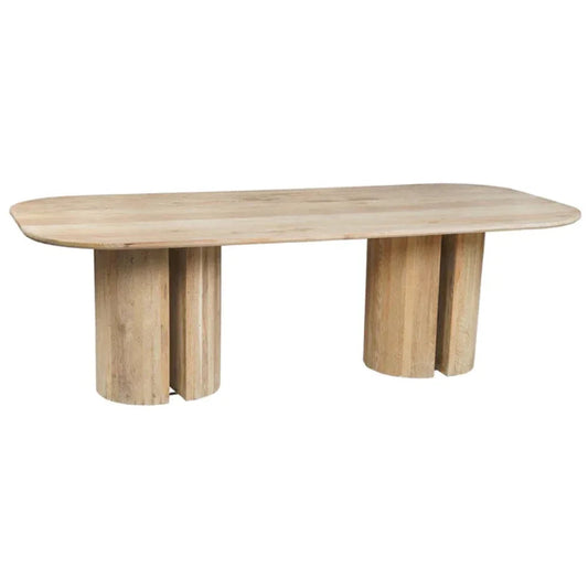 Table sur pied moderne de style côtier naturel