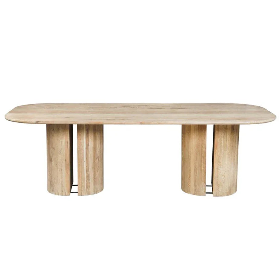 Table sur pied moderne de style côtier naturel
